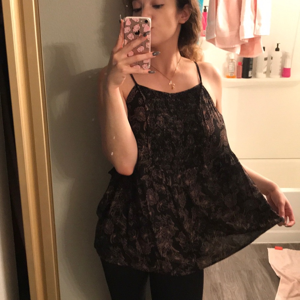 Torrid black flowy blouse